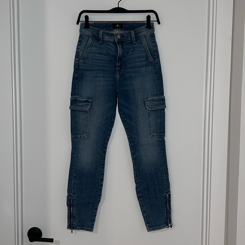 7 for All Mankind Women’s Skinny Cargo Denim